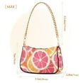 thumbnail image 3 of FORMRS Womens Shoulder Bag with Chain Strap Clutch Purse Cute Tote Handbag, Pink Grapefruit Slices, 3 of 7