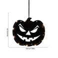 thumbnail image 3 of romoty Halloween Lighted Hanging Ornament, 7.7 in Pumpkin Jack-o'-Lantern Acrylic LED Window Lamp with Warm Fairy Lights for Spooky Porch Door Wall Party Decor Accent, 3 of 6