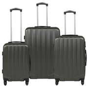 Best Choice Products Hardshell 3 Piece Luggage Set Spinner Travel Bag W TSA Lock- Gray by
