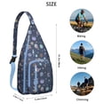thumbnail image 3 of Stellar Navigation Sling Backpack - Star Map & Compass Print (Durable), 3 of 4
