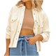 thumbnail image 2 of Puntoco Mujeres Moda Casual Cómodo Soild Manga larga tops Chaqueta Outwear Puntoco Puntoco-5608, 2 of 5