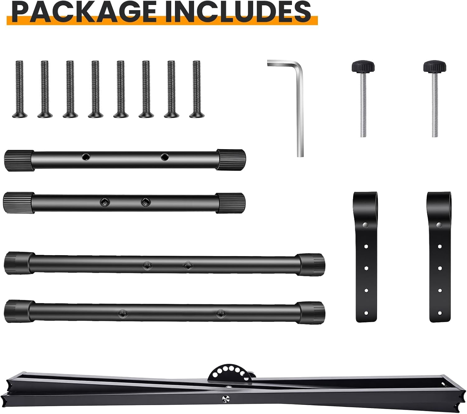 Easily Assembled Keyboard Stand,Heavy-Duty Double-X Piano Stand,Adjustable, Foldable, Portable Keyboard Music Stand with Locking Straps, Black