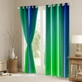 thumbnail image 3 of Green Blue Teal Curtains Ombre Abstract Art Curtains & Drapes ,Geometric Striped Curtains 30%-50% Blackout Stripe Neon Gradient Window Curtain Bedroom Decor, 3 of 6