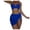 00 # Blue, variant on REORIAFEE Women's Tankini Swimsuit Push Up Bathing Suit Vintage Bikini Strap Bikini Deep V Split Swimsuit Three Piece Swimming Suit Beige L