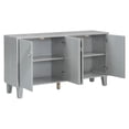 thumbnail image 2 of Yesurprise Sideboard Buffet Cabinet, Modern Kitchen Storage Cabinet with 4 Doors, Buffet Cabinet with Adjustable Shelves Round Handles for Dining Room, 2 of 8