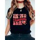thumbnail image 1 of In My Valentine Era Cute Valentine's Day Girls Kids Retro T-Shirt With Mastiff's Footprints Graphic, Floral Print, Round Neck, Short Sleeves, Stretch Fabric, Summer Top Tee For Adult, Men, Women, Tee, 1 of 4