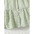 thumbnail image 6 of 5T Baby Girls Dress Toddler Girls Summer Sleeveless Dress 5T Girls Plaid Dress Green, 6 of 6