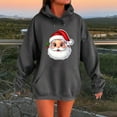 thumbnail image 2 of YOIAVAIOY Women Christmas hoodie Sweatshirt Funny Wine Glass Print Hoodies Drawstring Flap Pocket Pullover Sweatshirts Winter Casual Holiday Hoody Tops, 2 of 5
