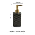 thumbnail image 3 of Retro Ceramic Square Lotion Dispenser, Hand Soap Dispenser, Refillable-Shampoo Dispenser, Bathroom Kitchen-black-360ml/16.7oz, 3 of 7