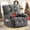 Gray#A, variant on UHOMEPRO Swivel Recliner Chair with Massage and Heat, 360 Degree Swivel Rocker Recliner for Adults, Wide Seat Manual Recliner Chair with Cup Holders, USB Charging, Side Pockets, Gray