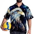 thumbnail image 4 of Starry bird Men's Short Sleeve Beach Shirts, Casual Button Down Poplin Printed Summer Tops - Unisex, 4 of 6