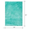thumbnail image 4 of Mainstays Mint Faux Fur Non-Skid Fluffy Floor Rug for living room, 30"x46", 4 of 6