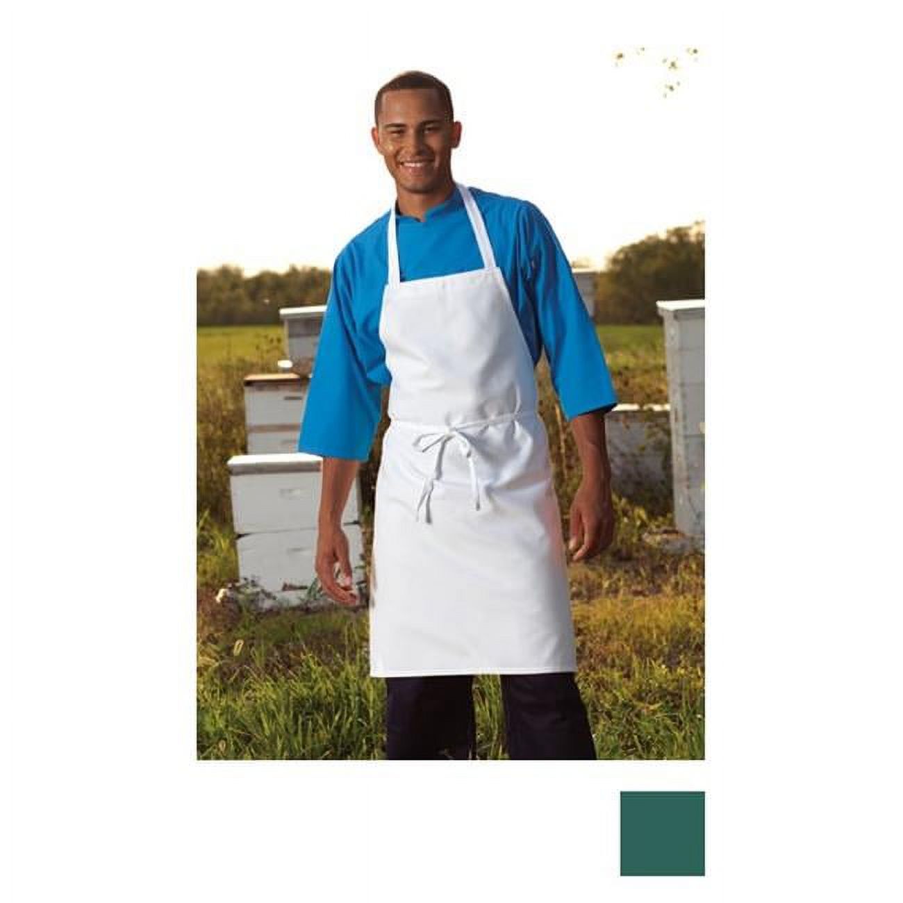 uncommon threads unisex restaurant bib apron, hunter, one size