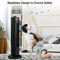 thumbnail image 6 of Costway Fantask 35W 28''Oscillating Tower Fan 3 Wind Speed Quiet Bladeless Cooling Room, 6 of 12
