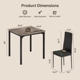thumbnail image 3 of Aiho Small Wooden Dining Table Set for 2, Industrial Sturdy Dinette, Space-Saving Kitchen Table Set for Apartment, Living Room - Grey, 3 of 7