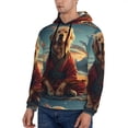 thumbnail image 3 of Honeii Meditating Golden Retriever Pattern Mens Hoodies Men's Loose Sleeve Sweatshirt,Pullover Hooded Sweatshirt for Men,Essentials Hoodie-3X-Large, 3 of 7