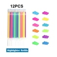 thumbnail image 1 of 1.0mm Colorful Gel Pen Fluorescent Refills Color Cartridge Flash Pen Smooth Ink Painting Graffiti Pens Student Stationery 12 Highlighter Ink Multi-Colored, 1 of 6