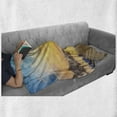 thumbnail image 6 of Summer Soft Flannel Fleece Throw Blanket, Sandy Beach with Vivid Sunrise Paradise Relaxation Tropical Holiday Place Picture, Cozy Plush for Indoor and Outdoor Use, 70" x 90", Tan Blue, by Ambesonne, 6 of 6