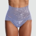 thumbnail image 2 of PMVFHDE Plus Size Womens High Waist Lace Underwear Breathable Cotton Gusset Support Briefs Plus Size Underwear For Women Purple，XL, 2 of 4