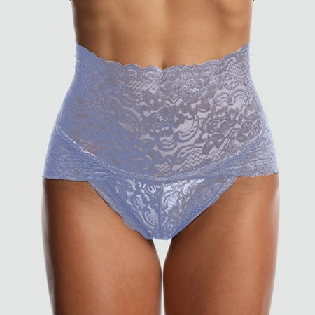 DondPO Plus Size Lingerie Womens Underwear Sexy Lace Mesh Transparent Women Underwear Plus Size High Waist Panty Panties Cotton Underwear Panties for Women Seamless Underwear Purple 3XL