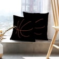 thumbnail image 6 of LALILO Throw Pillow Covers Yellow Basketball Stripes Black Cushion Cover 18" x 18", 2 Pack, 6 of 6