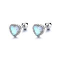 thumbnail image 1 of Collar de piedra lunar Pulseras de piedra lunar Anillo de piedra lunar Pendientes de botón con forma de corazón de piedra lunar Pendientes de botón con forma de piedra lunar en plata de ley 925 -----, 1 of 4