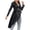 Black, variant on Puntoco Women'S Clearance Plus Size Women'S Autumn and Winter Solid Mid Length Imitation Tuxedo Leather Coat Black
