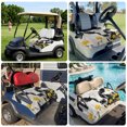 thumbnail image 6 of Golf Cart Seat Covers for 2 Seater,Farmhouse Cow Microfiber Cart Seat Towel Blanket,Spring Pastoral Yellow Floral Vintage Absorbent Breathable Non Slip Bench Seats Protector for Golf Course 51"x31", 6 of 9