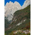 thumbnail image 2 of Zwick, Martin 19x24 Black Ornate Wood Framed with Double Matting Museum Art Print Titled - Molveno at lake Lago di Molveno in the Dolomiti di Brenta Italy-Trentino, 2 of 4