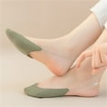 thumbnail image 6 of Lroveb No Show Socks for Women Toe Topper Socks Thin Liner Summer Ultra Low Non Slip Hidden Cotton Nylon High Heels Socks, 6 of 9