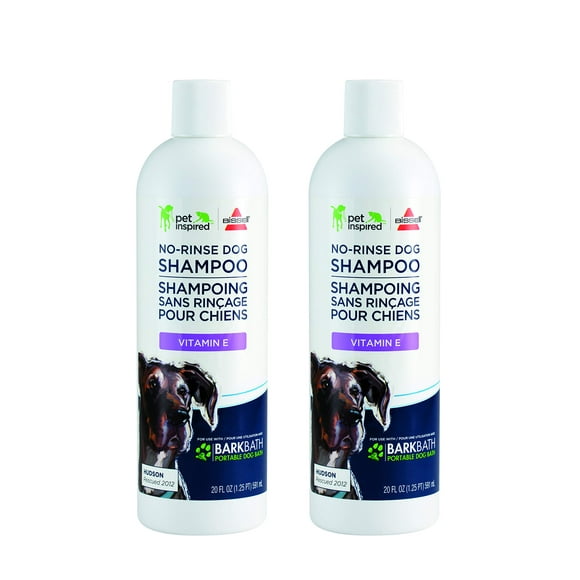 Champú para perros Bissell Vitamin E No-Rinse for BARKBATH, 20 ml, paquete de 2