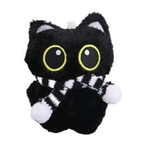YATAV Black Cat Plush - 4.7In Christmas Plush Black Cat Stuffed Animals Toy for Kids,Cute Stuffed Cat Plushies Toy,Kawaii Kitten Birthday Christmas Gift(C)