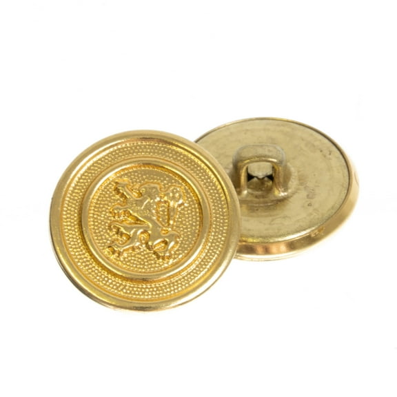 Mibo 12pcs Metal Shank Button 30L(19mm) with Griffin Crest Style Design - Gold (Gold, 3/4" (19mm) / 30L)