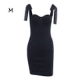 thumbnail image 1 of Mini vestido de verano plisado con cordones vestido de tirantes sin espalda ropa sexy, negro, m kenally AP001275-05B, 1 of 7