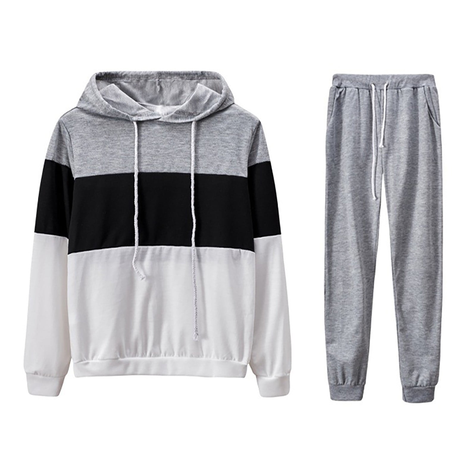 Fashion Solid Color Loose Sweatshirt Jogger Set main image 1