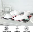 thumbnail image 7 of Yayeee Dish Drying Mat for Kitchen Counter 16"x18" Microfiber Absorbent Pad, Red Block Pattern, 7 of 7