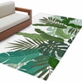 thumbnail image 2 of Rectangle Area Rug 3x5ft,Cartoon Tropical Plants Washable Carpet Non-Slip Runner Accent Rugs Indoor Floor Mat for Bedroom Living Room Decor,Watercolor Green Monstera, 2 of 9