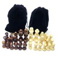 thumbnail image 1 of Ensemble de Pièces d'Échecs Créatif en Bois Ensemble d'Échecs en Bois avec 2 Sacs, 1 of 10