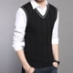 thumbnail image 4 of Chaleco de Suéter Para Hombres Casual de Punto de Algodón Con Cuello En V Chaleco Sin Mangas Suéter Tops Blusa Odeerbi  ODB-4, 4 of 5