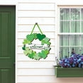 thumbnail image 4 of St. Patrick's Day Decoration, Wooden Shamrock Door Wreath for Front Door Sign, Wall Signs Shamrock Clover Spring Decoration, Irish Sign Welcome Hanging for St. Patrick's Day Home Decor Party, 4 of 6