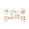 thumbnail image 4 of BLISSFUL STEP Lace Satin Slingback Strap Block Heel Sandals for Women Beige 6, 4 of 7