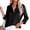 Black, variant on Women Blouses Button Down Graphic T Shirts Cotton V-Neck Long Sleeve Blouses