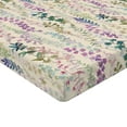 thumbnail image 4 of Ambesonne Nature Fitted Sheet, Botanical Watercolor Foliage, Full Size, Pale Purple and Grey Teal, 4 of 5
