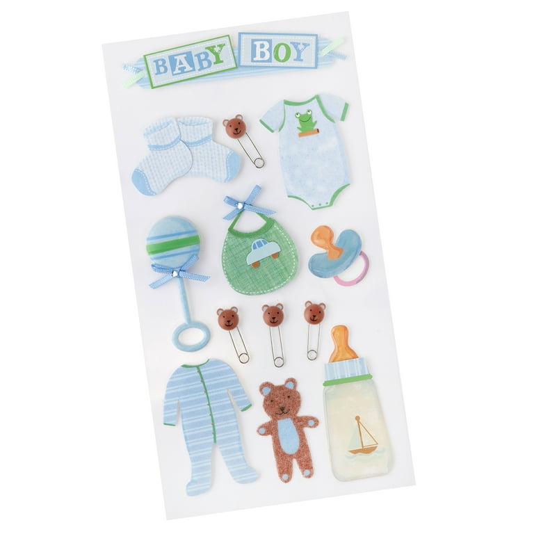 Jolee's Boutique Themed Stickers-Baby Boy Mixed – American Crafts