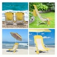 thumbnail image 7 of Nice C Ergonomic Design Beach Chair with Detachable tilt Umbrella - Set of 2, Yellow, 7 of 7