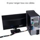 thumbnail image 4 of 40 piezas Bridas reutilizables Cierre Organizador de microfibra de nailon para cables y gestión de cables 15 cm 4 colores, 4 of 5
