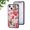 Red Flower, variant on SaniMore for iPhone 15 Plus Case, 31 Diamonds Glass Vehicle Magnetic Support Flexible TPU Flower Pattern Cover with 360° Rotatable Ring Kickstand Shockproof Protective Shell, Red Flower