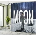 thumbnail image 5 of Ambesonne Moon Shower Curtain, Big Bang in Outer Space, 69"Wx70"L, Grey Blue, 5 of 5
