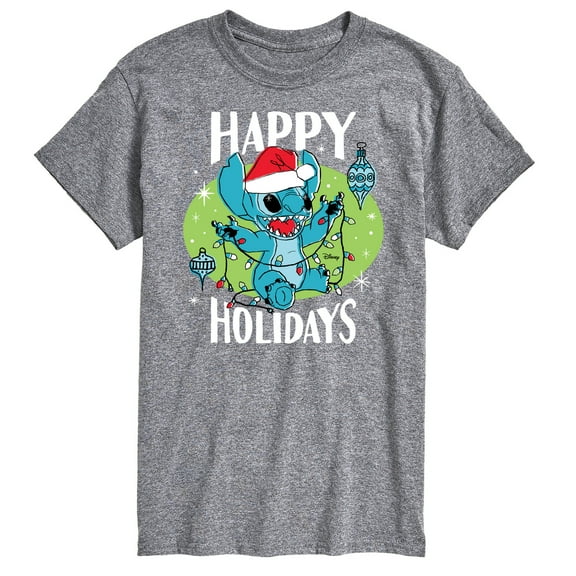 Lilo & Stitch - Happy Holidays - Men's Short Sleeve Graphic T-Shirt