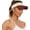 Z Red-white, variant on Minzimin Breathable Sun Visors for Women-Cotton Structured Brim Pontail Visor Hats for Casual,Walking,Beach